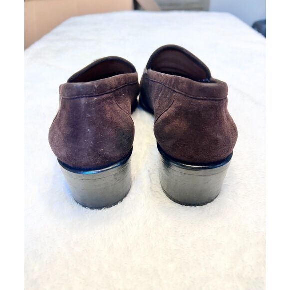 STUART WEITZMAN Brown Suede Animal Leopard Calf Hair Loafers - Women's Size 6 - Picture 4 of 8